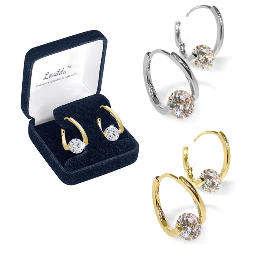 Boucles d'oreilles thérapeutiques en germanium magnétiques Liora Moderne – Style et Bien-être en Un Seul