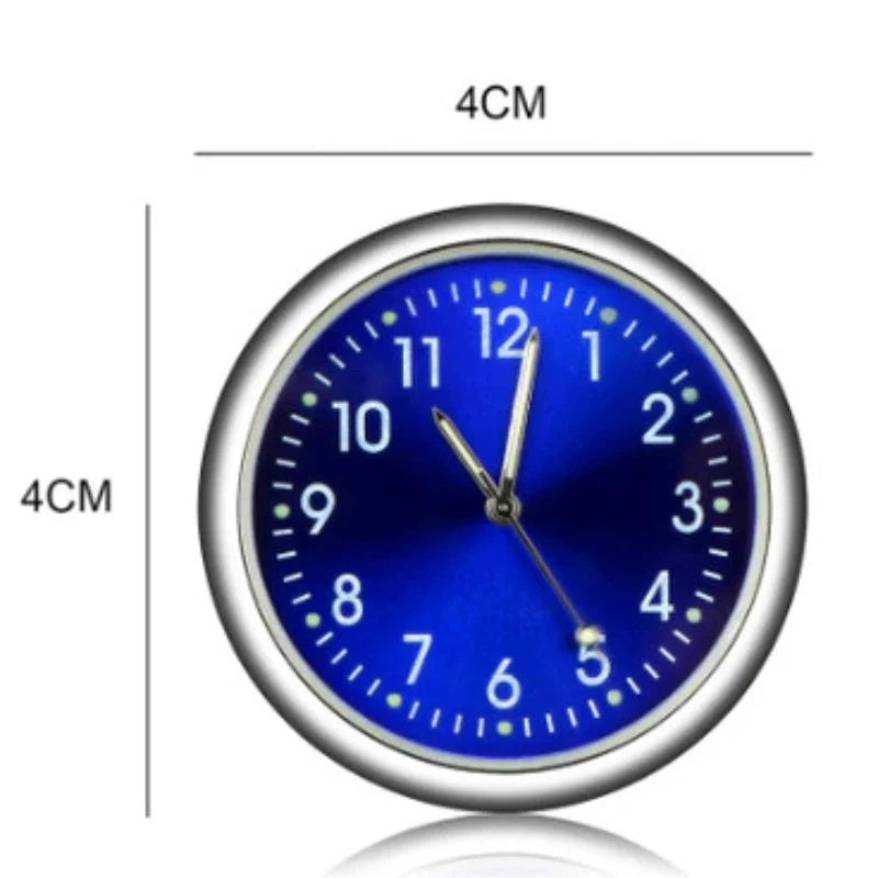 AutoTime - Mini Montre Analogique Ronde pour Intérieur de Voiture