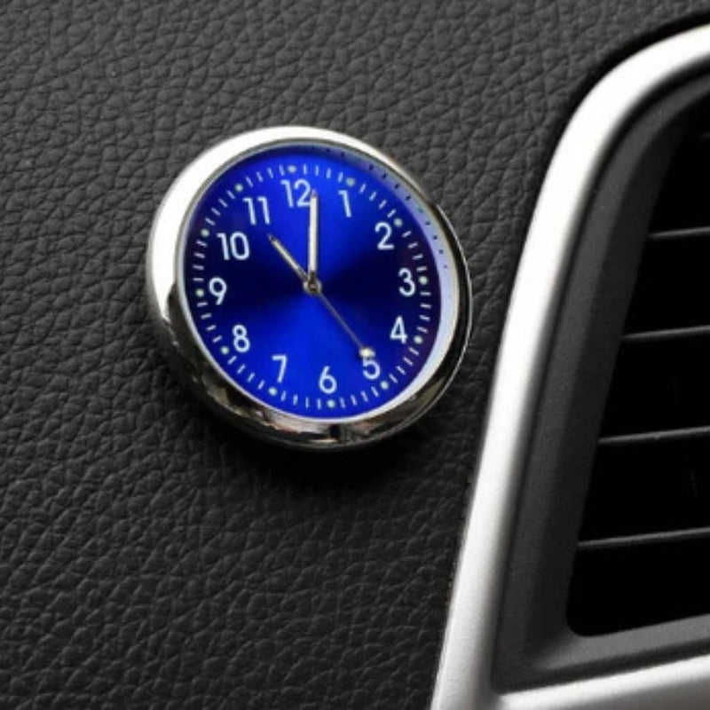 Horloge de voiture analogique Mini AutoTime – Design adhésif et élégant pour l'intérieur de voiture