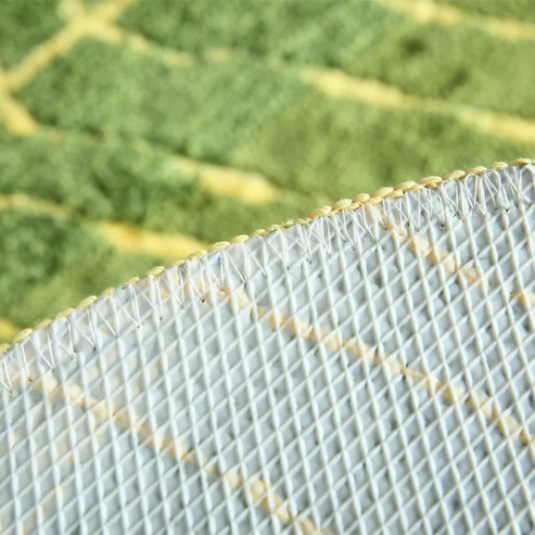 LeafLuxe - Tapis de porte ovale en peluche inspiré de la nature