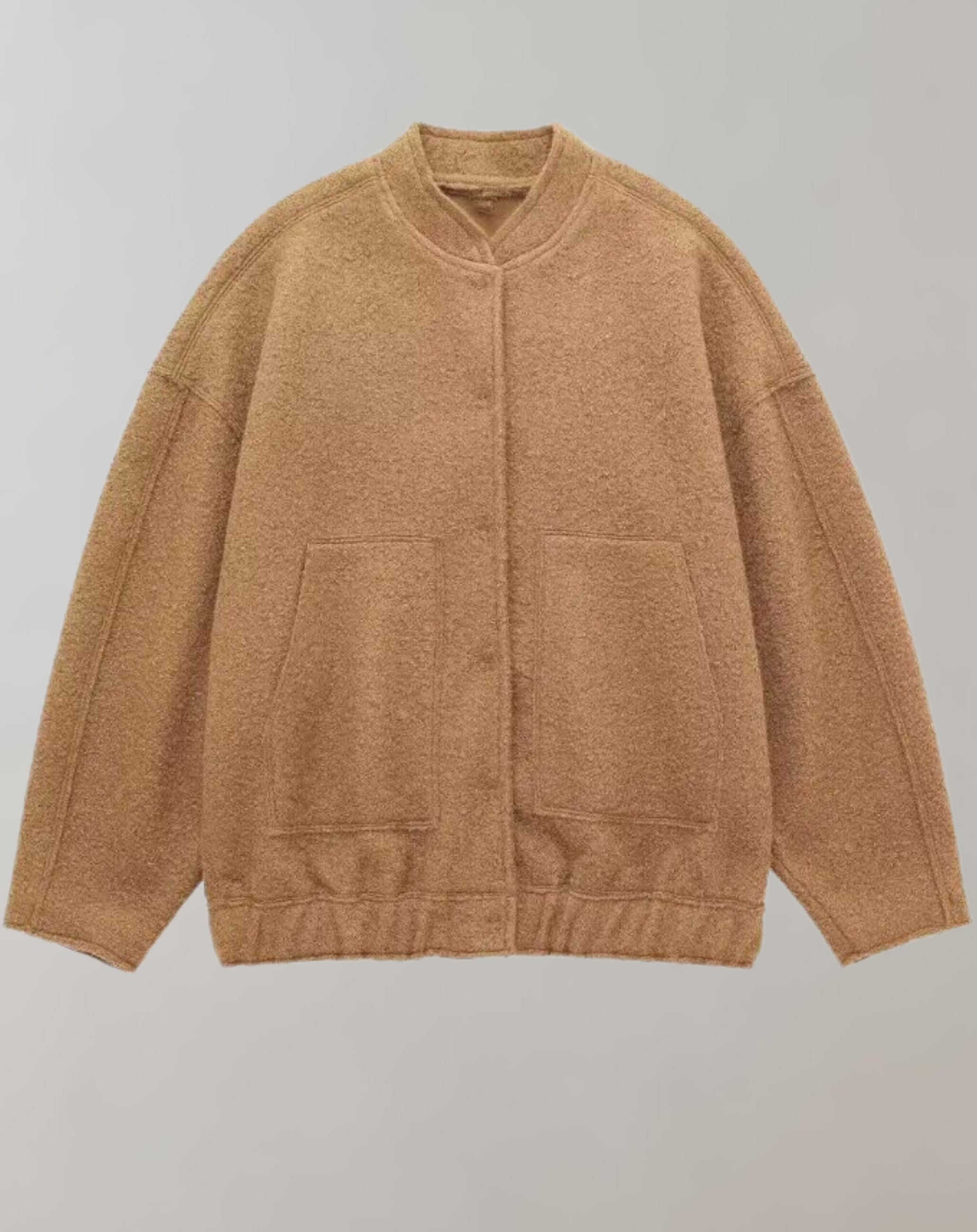 Sylvi - Veste bomber surdimensionnée avec boutons