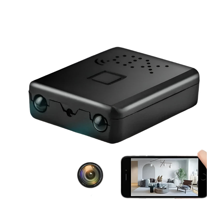 SafeView - Mini caméra de surveillance HD WiFi avec vision nocturne pour la sécurité domestique