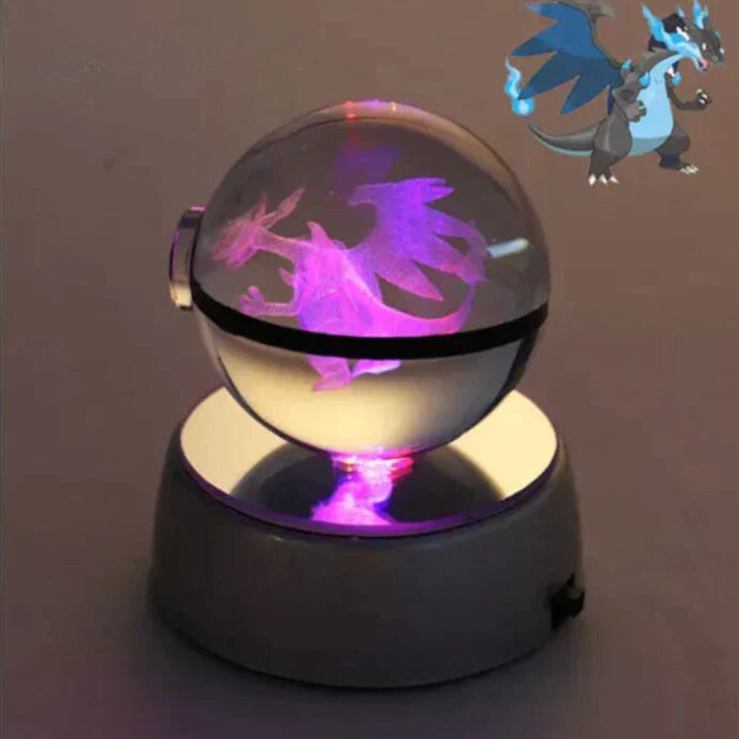 PokéGlow - Lampe LED Ikoniques Figurines Pokémon en Cristal