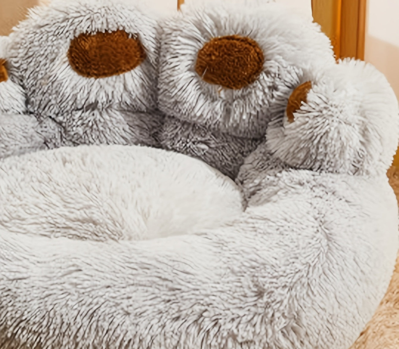 Lit pour animaux CozyPaw - Lavable avec design en forme de patte