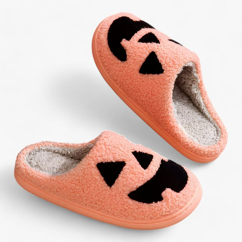 Monica Halloween Pantoufles – Slippers classiques avec motif de citrouille