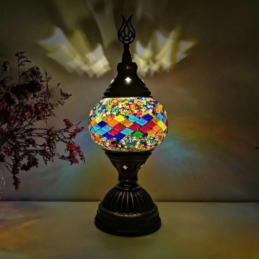 Lampe de table Mosaïque à motifs colorés