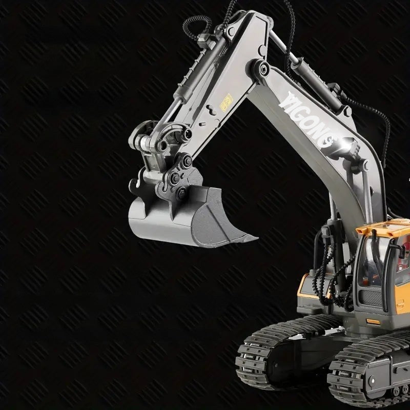 Pelle télécommandée avec cabine rotative et creusement réaliste