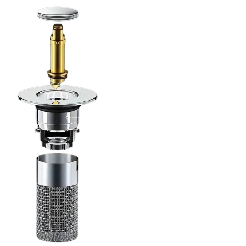 Filtre KlarStrøm avec attrape-cheveux pour évacuations de cuisine et de salle de bain