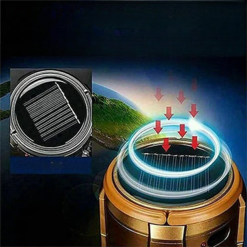 Lanterne de camping LED SolarBreeze – Lumière pliable avec ventilateur intégré et alimentation rechargeable par USB