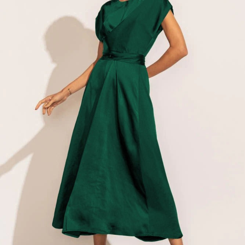 Robe Midi Enveloppe Élégante Sofie