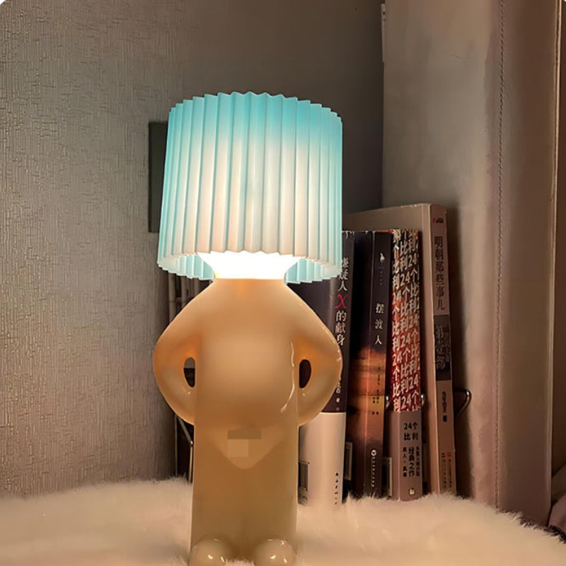 WhimsiGlow - Lampe Figure avec Abat-jour Plissé Personnalité