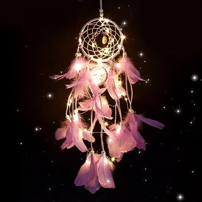 LumeDrøm Attrape-rêves décoratif – Ambiance magique avec lumières LED