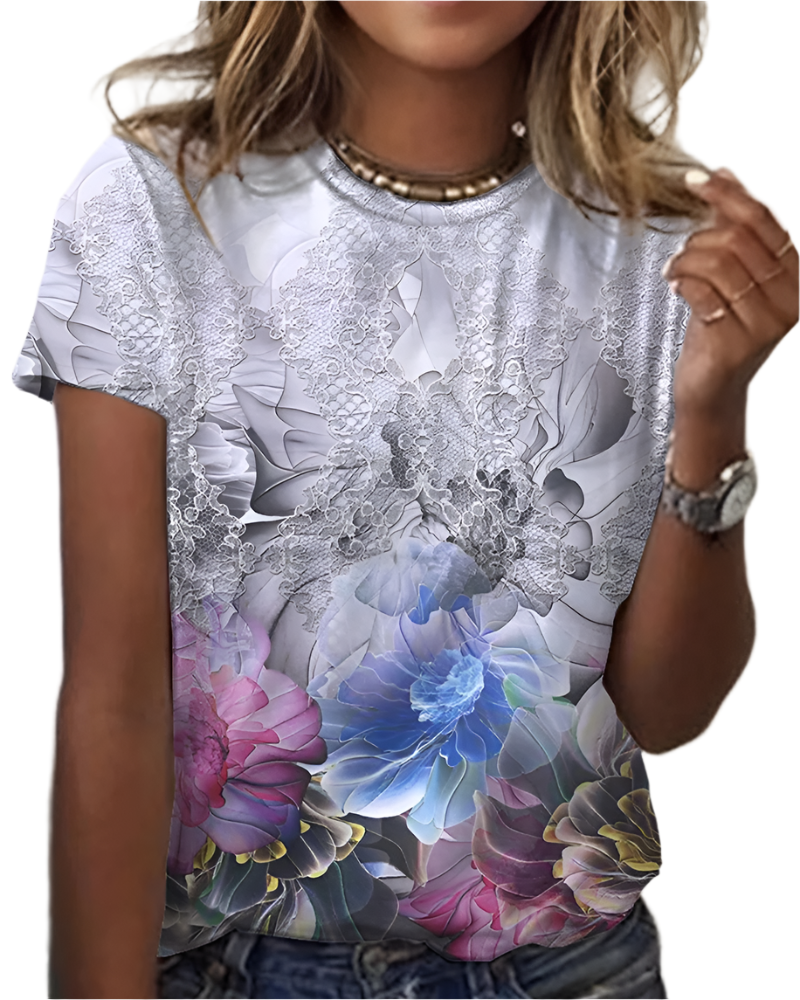 Alma - Chemisier à imprimé floral artistique