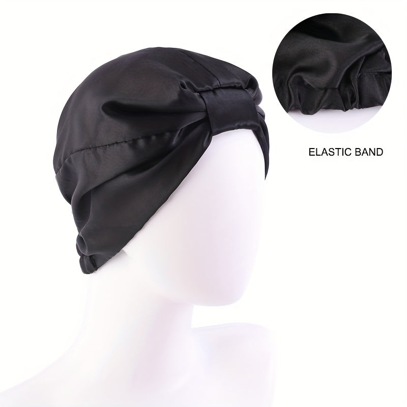 Bonnet en satin Clara avec nœud élégant