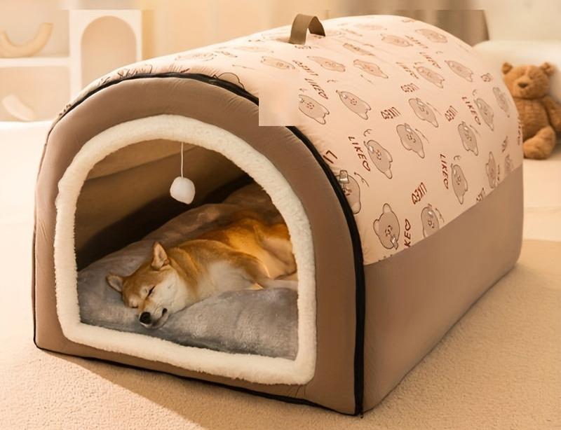 Chambre pour chien chaude et confortable