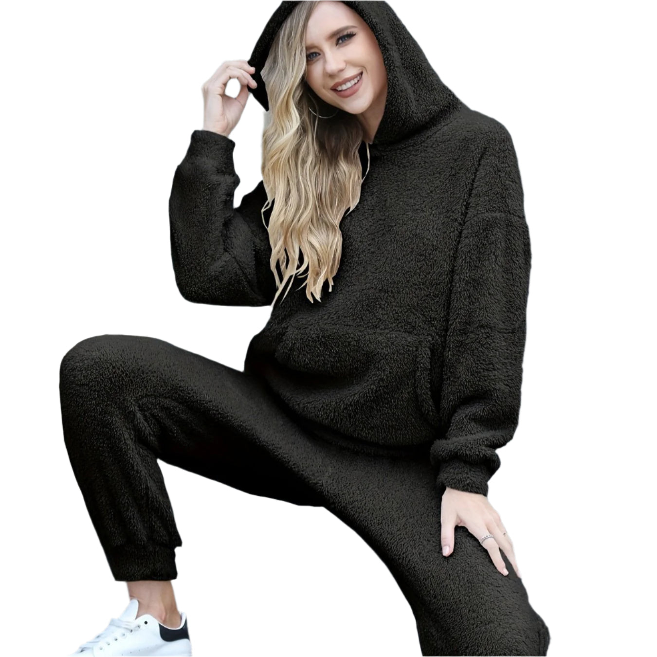 Megan - Sweat-shirt à capuche en polaire et pantalons de jogging pour femmes