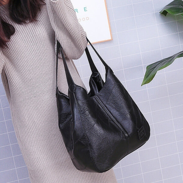 LuxeSlouch – Sac à épaule slouchy en cuir vegan