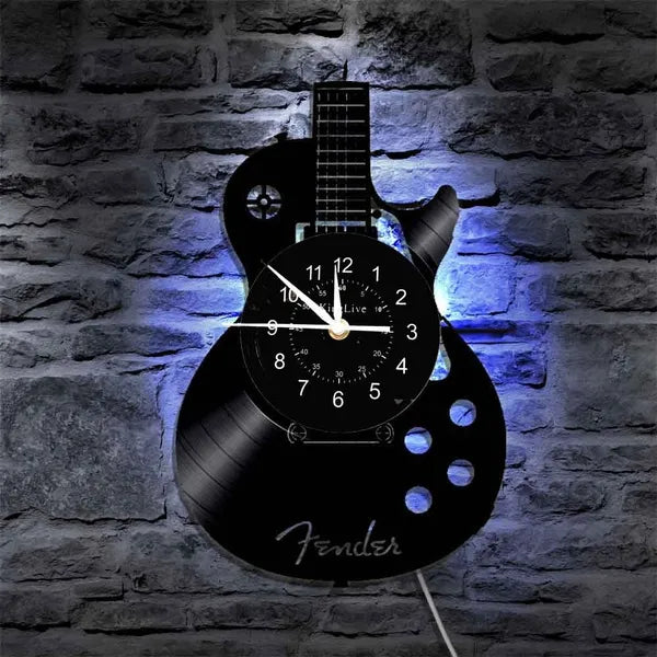 Horloge murale guitare MelodiTime – Design musical pour votre maison