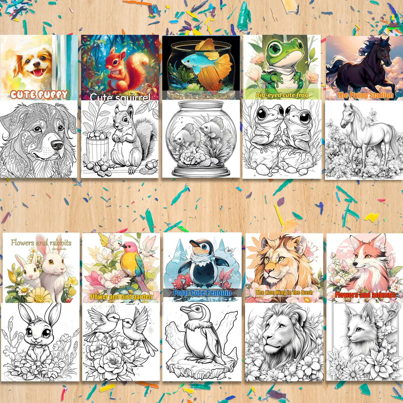 Set de livres pour adultes CreativeMind avec crayons de couleur bonus – Kit de relaxation et d'art-thérapie