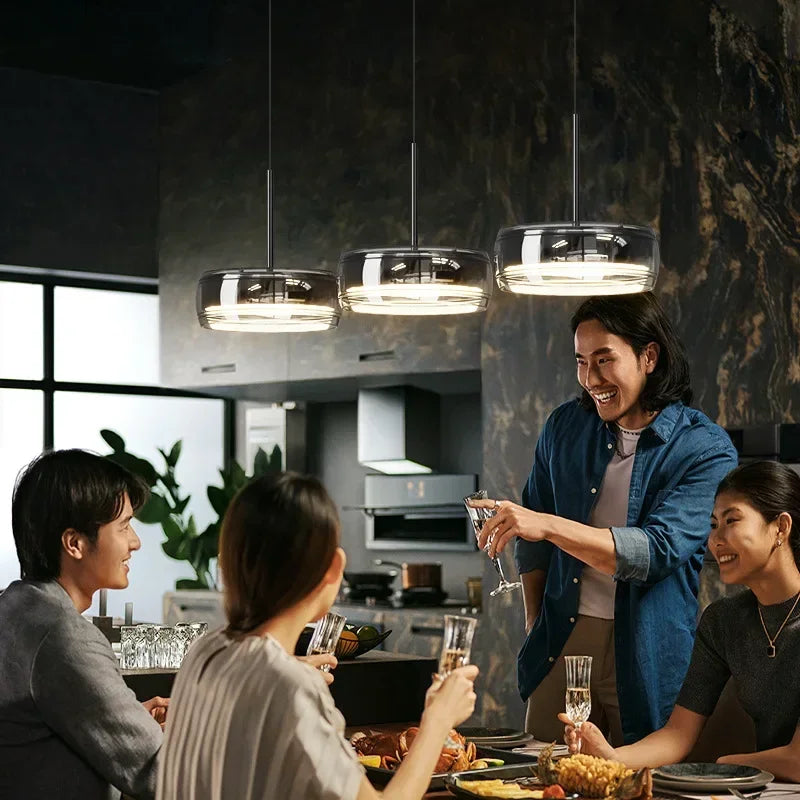 SmokeAura - Pendentif en verre fumé moderne