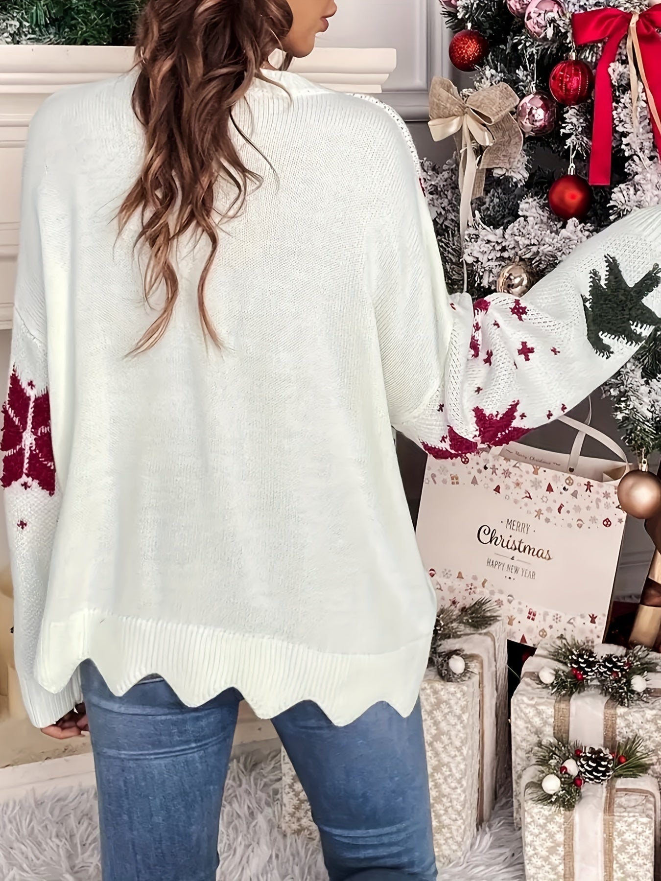 Elsie | Pull en laine à motif de Noël