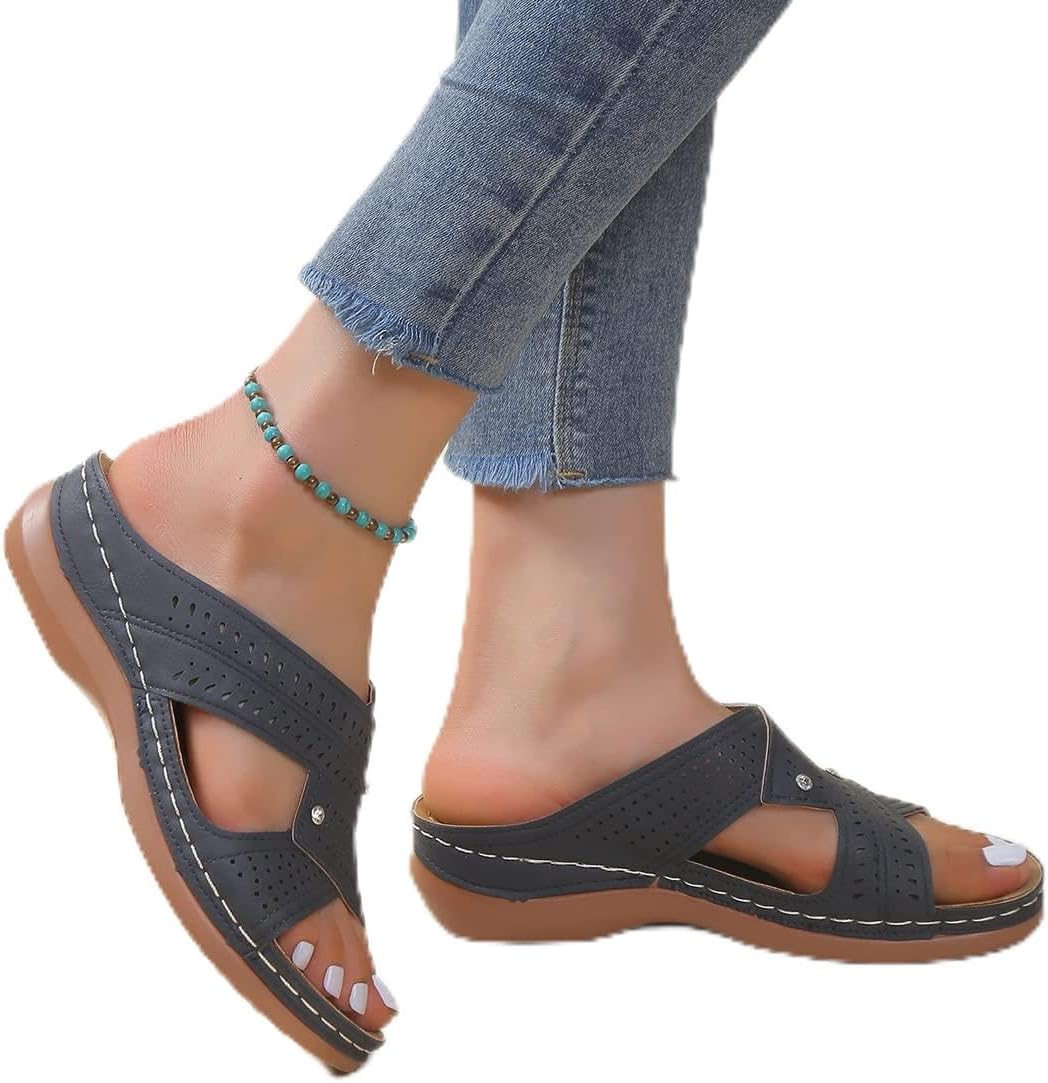 Sadie - Sandales compensées d'été à bout rehaussant