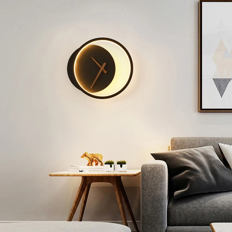 TimeGlow - Horloge murale LED moderne avec lumière LED