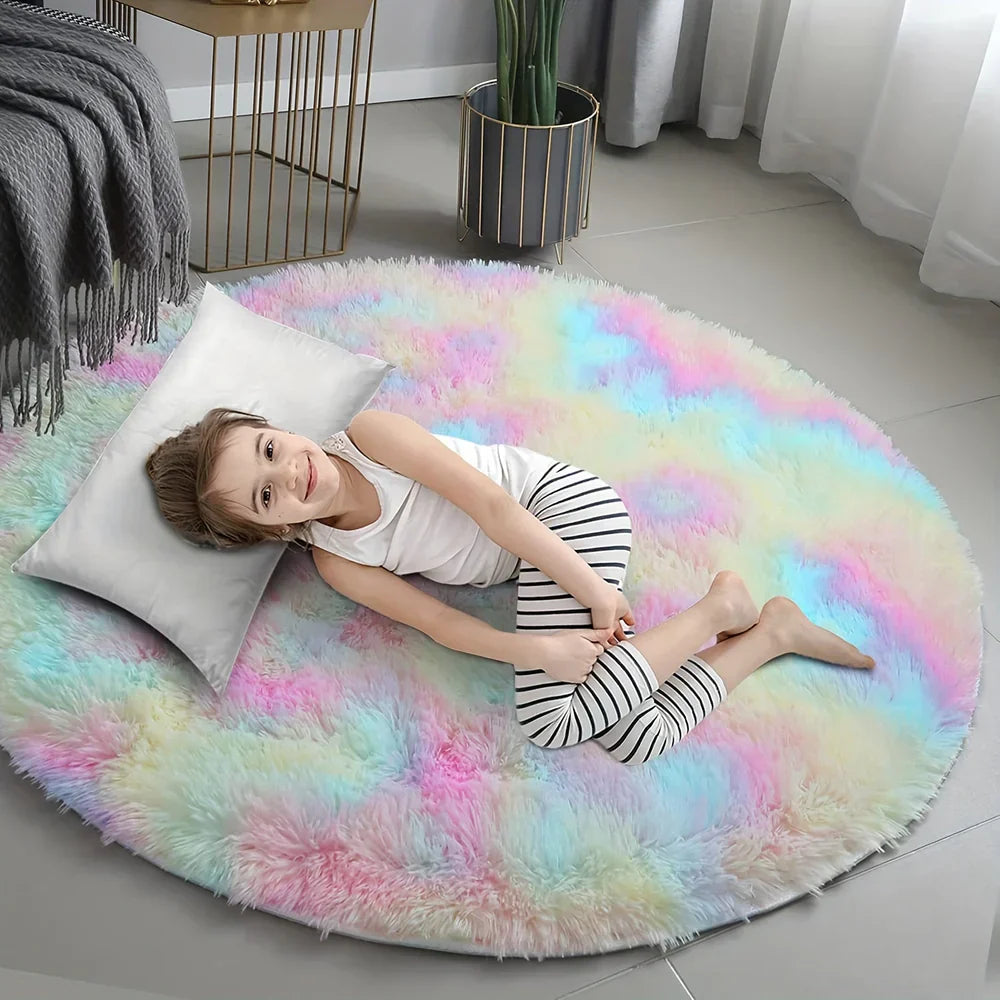 CloudNest - Tapis rond ultra-doux et moelleux pour un séjour douillet
