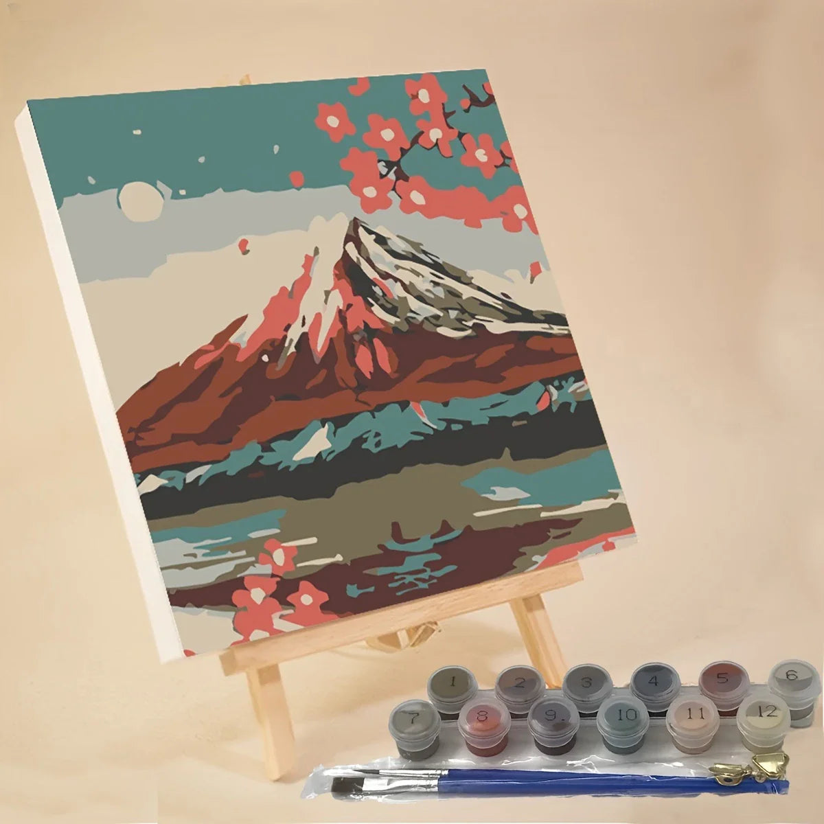 Ensemble de peinture DIY Fredfyldt Landskabs - Art en toile fait main avec pinceaux et peinture