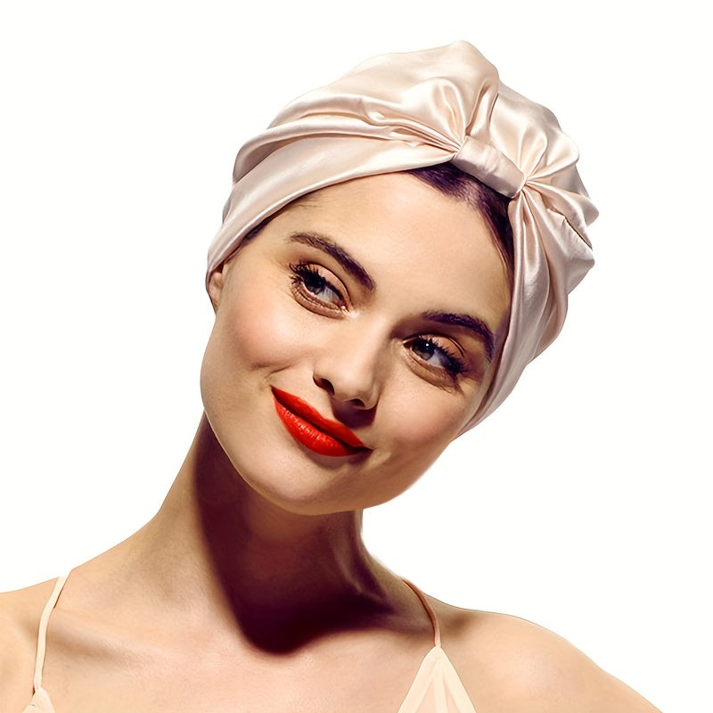 Bonnet en satin Clara avec nœud élégant