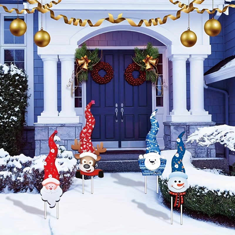 DecorGlow - Ensemble de 4 piques de décoration de Noël