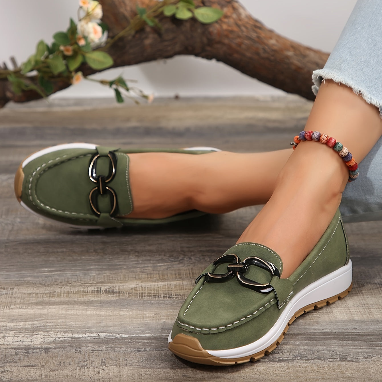 Bettina - Baskets confortables antidérapantes avec boucle