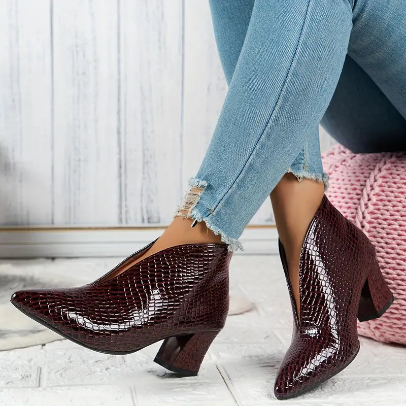CityBelle Bottines Dame Slip-On – Élégantes Bottines pour le Quotidien