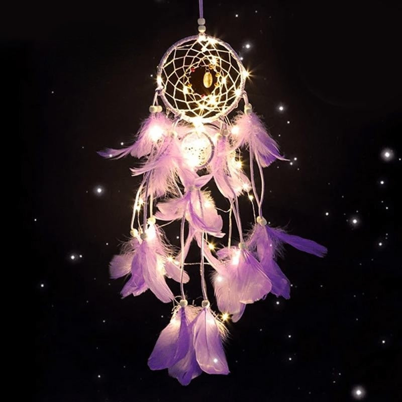 LumeDrøm Attrape-rêves décoratif – Ambiance magique avec lumières LED