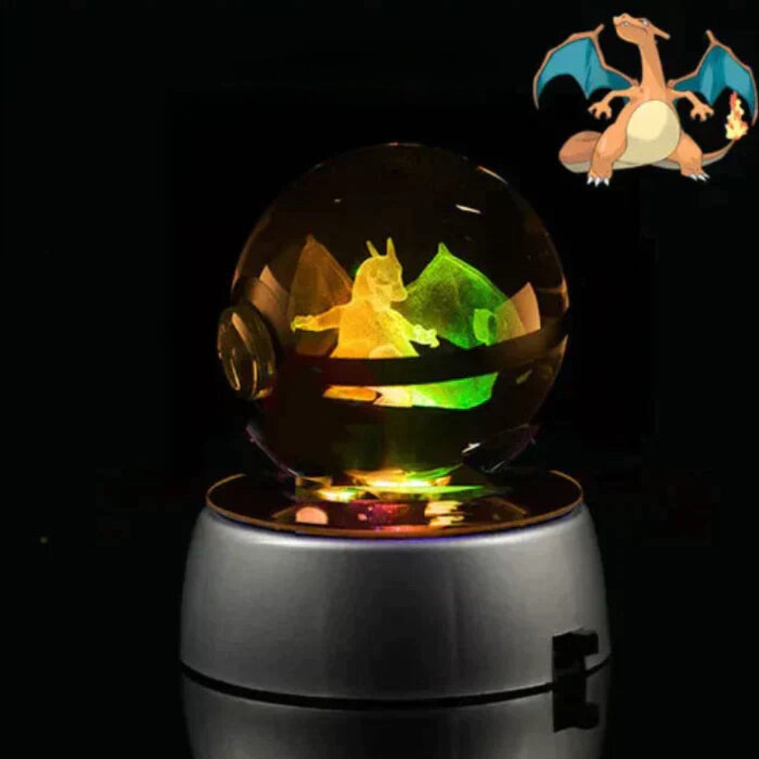 PokéGlow - Lampe LED Ikoniques Figurines Pokémon en Cristal