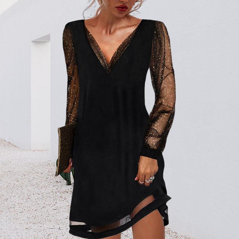 Merle - Robe de soirée classique - Robe décolletée en V