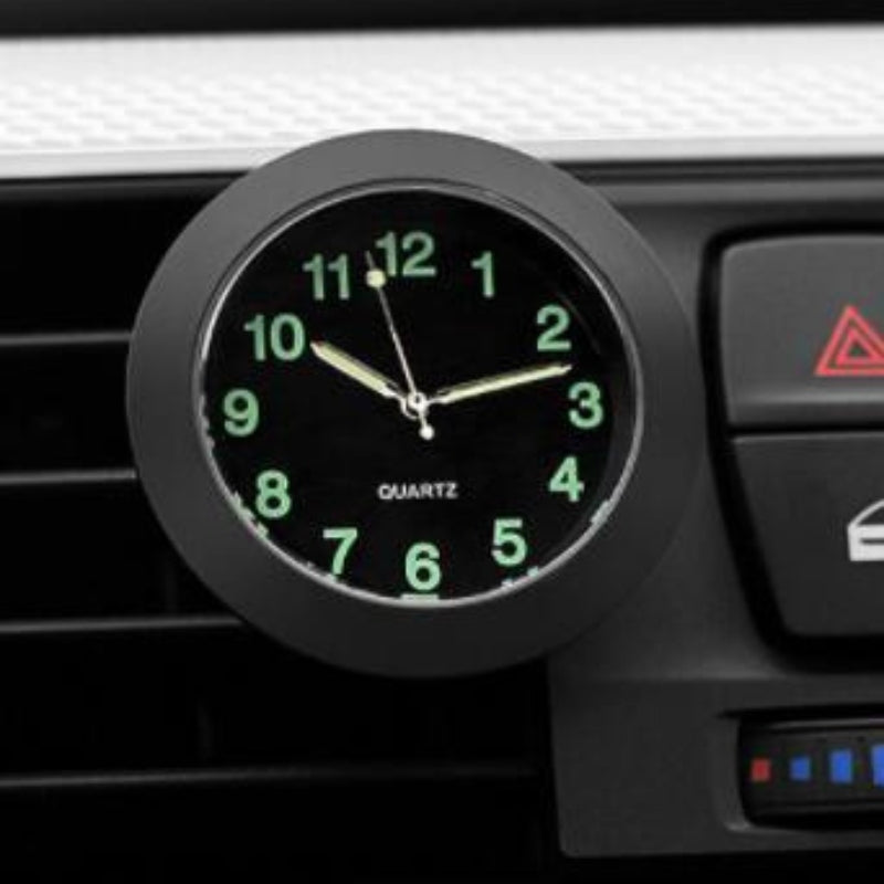 Horloge de voiture analogique Mini AutoTime – Design adhésif et élégant pour l'intérieur de voiture
