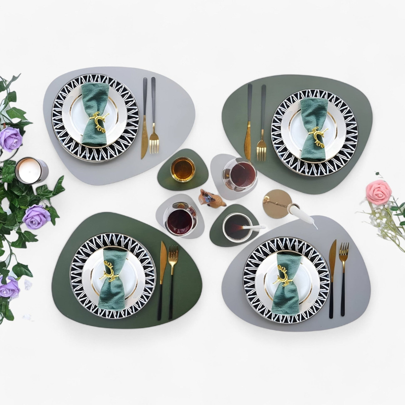 Bordluna Élégant Sets de Sous-plat et Set de Dessous de Plat Réciproque