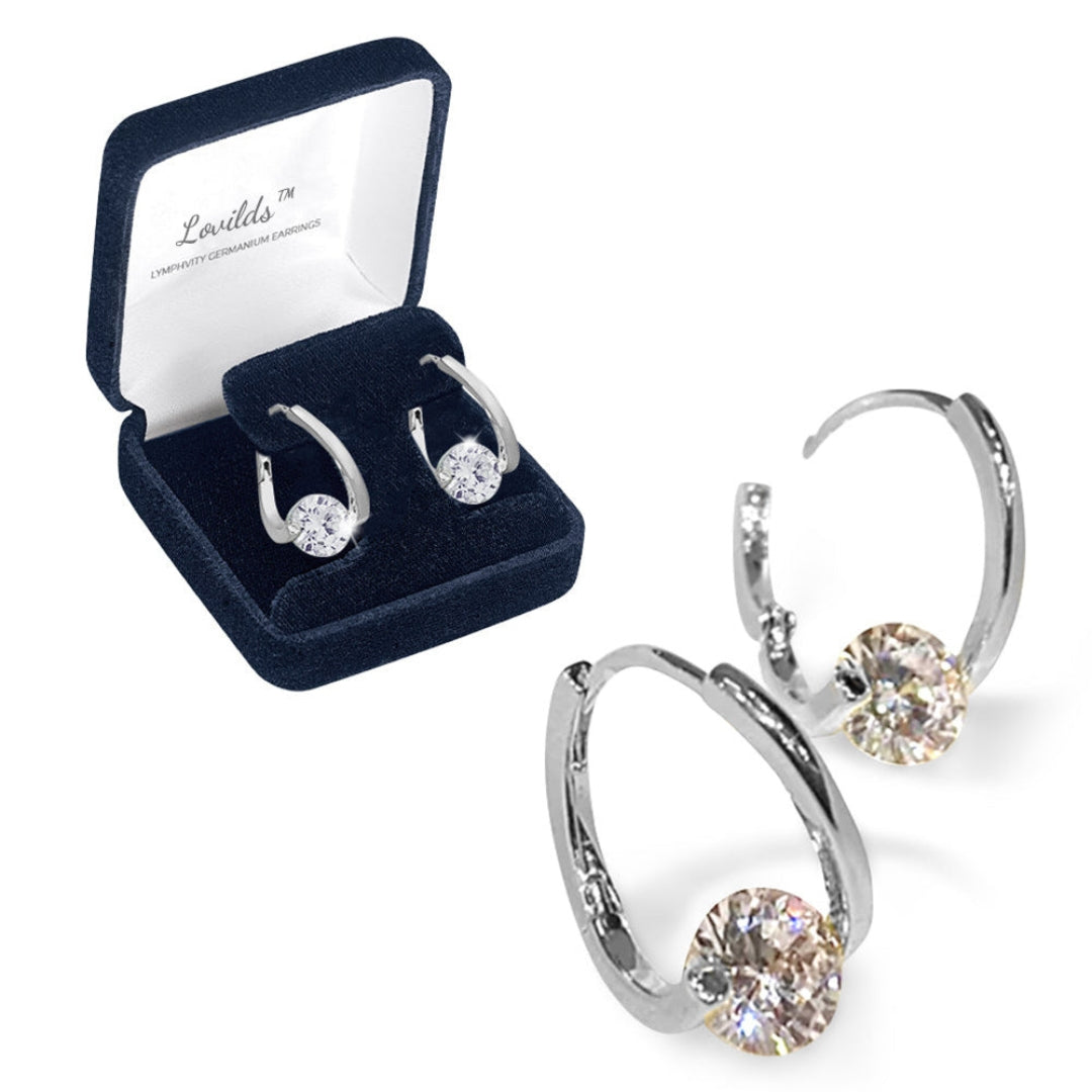 Boucles d'oreilles thérapeutiques en germanium magnétiques Liora Moderne – Style et Bien-être en Un Seul