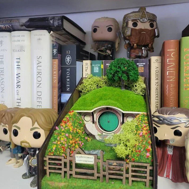 MiniScape Support de Livre – Supports de Livre Décoratifs Artisanaux avec Design de Micro Paysage