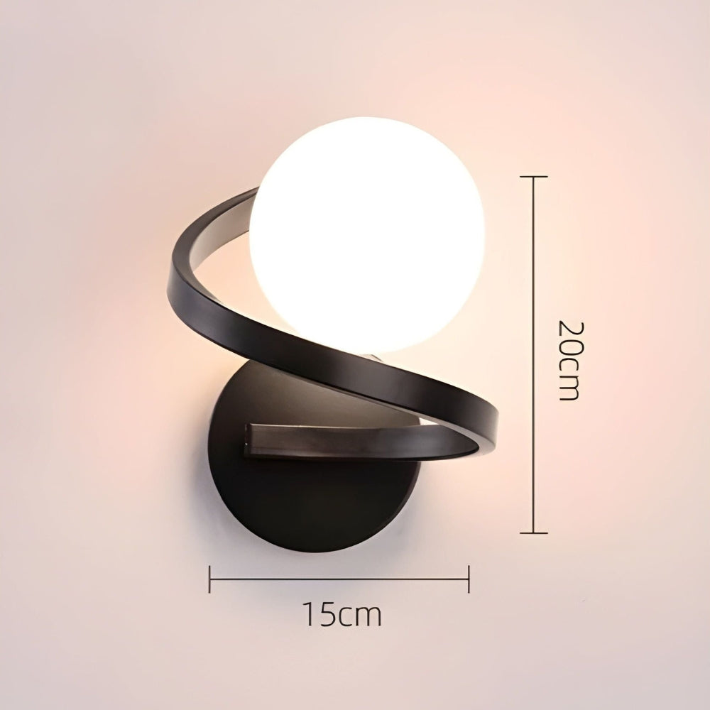 LumiSpire – Lampe murale LED en spirale au design moderne