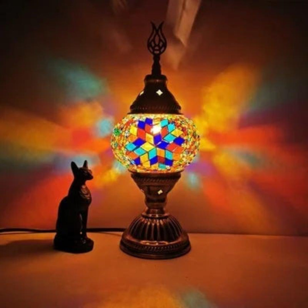 Lampe de table Mosaïque à motifs colorés