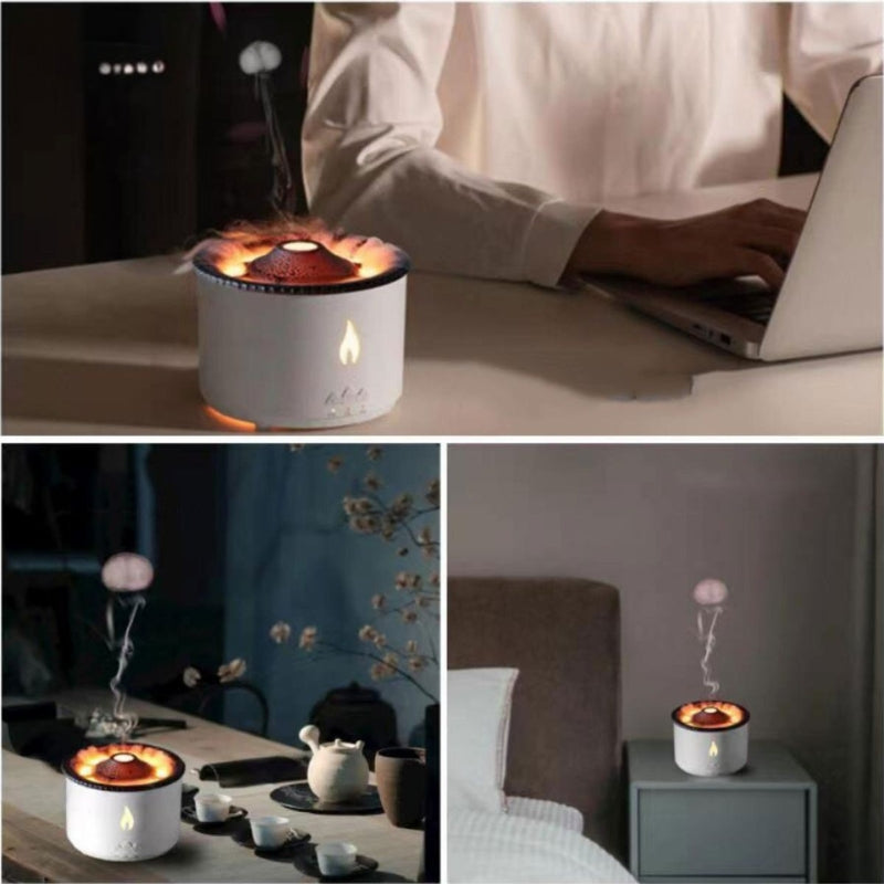 AromaGlow - Diffuseur d'huiles essentielles ultrasonique avec lumière d'ambiance LED