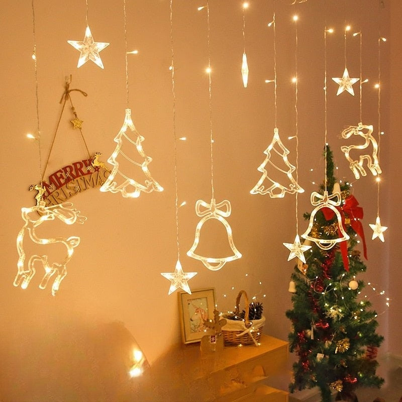 GlowVista - Rideau lumineux LED avec plusieurs formes et couleurs