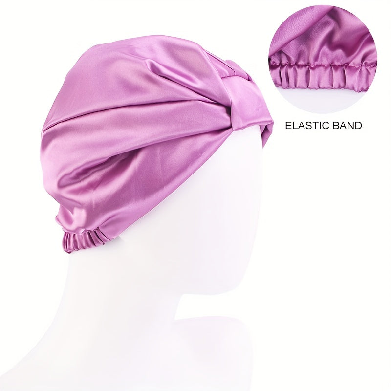 Bonnet en satin Clara avec nœud élégant