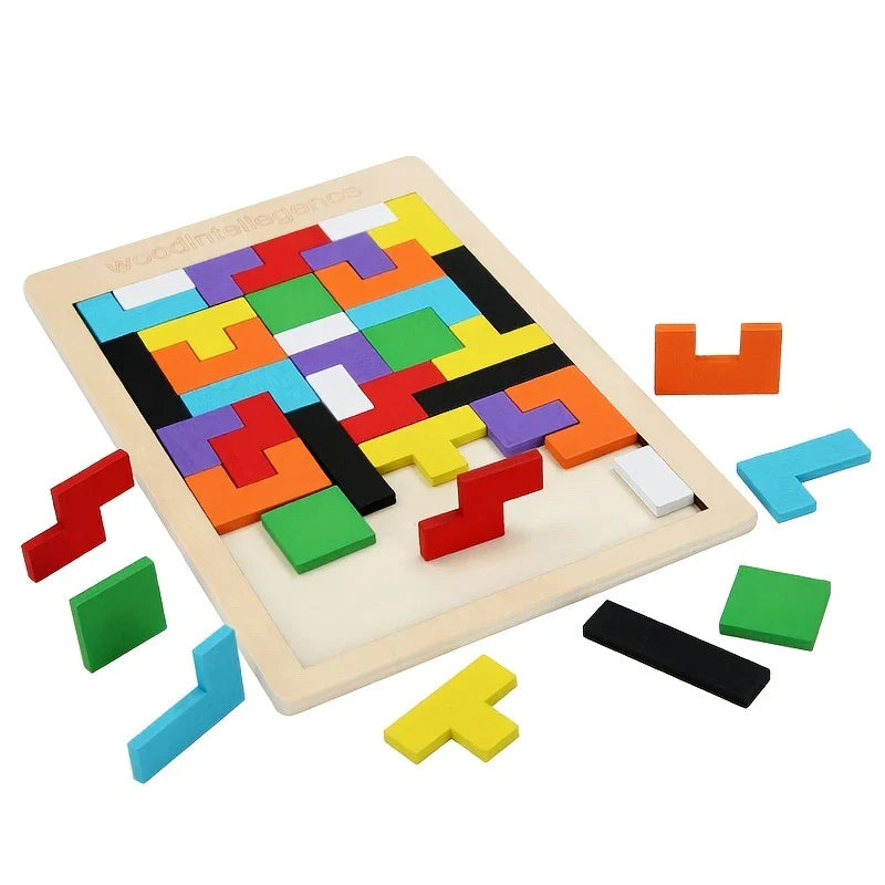 BrightBlocks 3D Trèfle Tangram Puzzle pour Enfants – Stimulateurs Cérébraux STEM