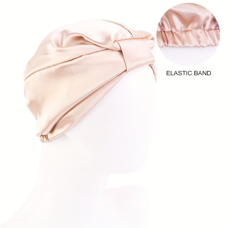 Bonnet en satin Clara avec nœud élégant