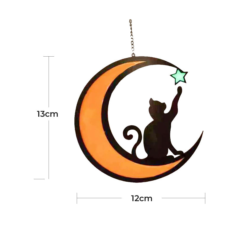 Lampe MysticPaws Chat et Demi-Lune – Lumière Ambiance Magique pour une Décoration Conviviale