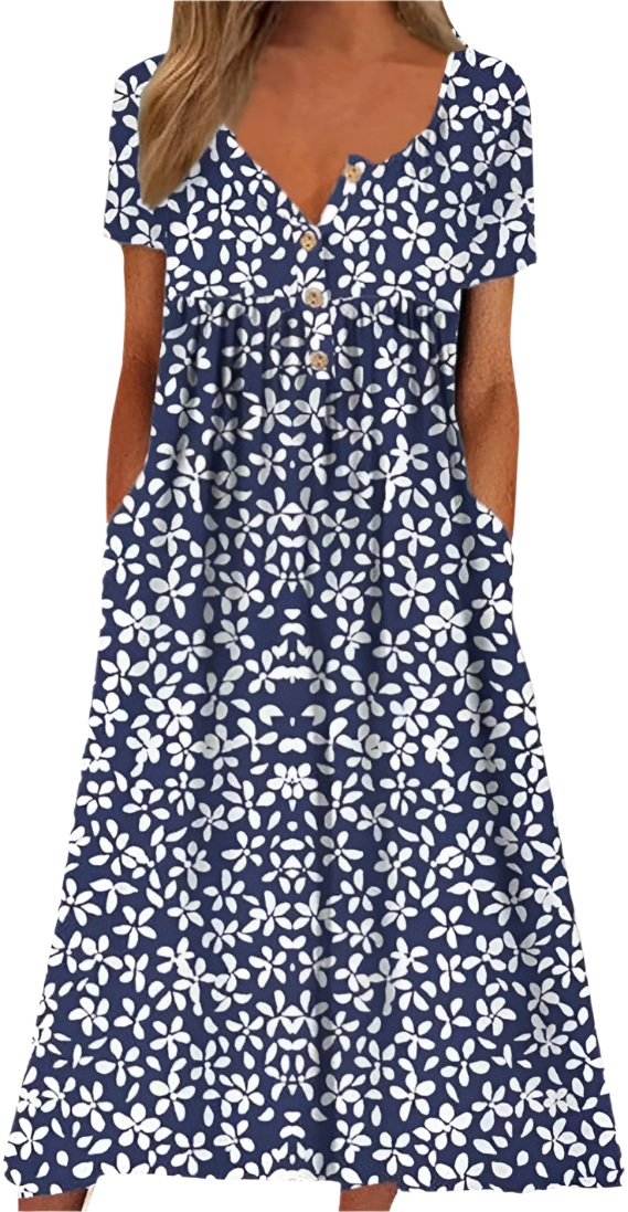 Nirvana - Robe midi à imprimé floral avec poches