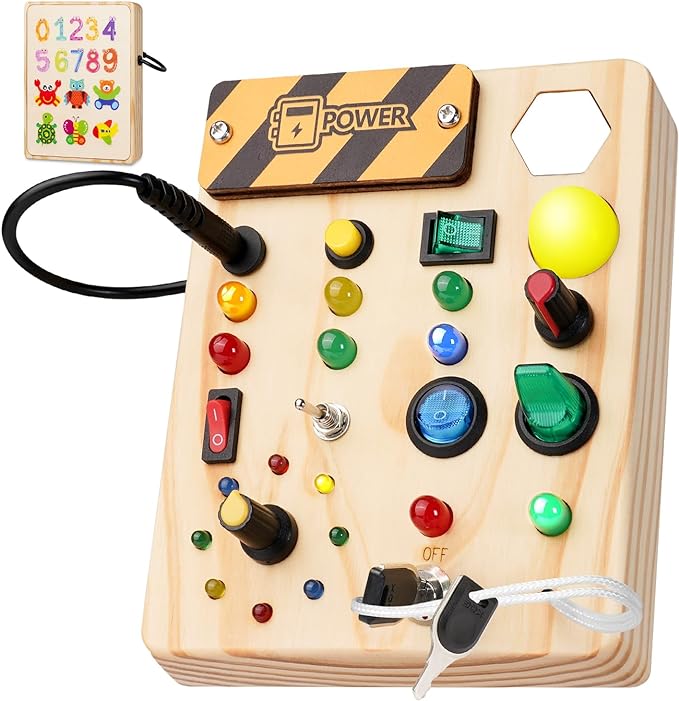SparkQuest - Tableau Montessori pour tout-petits avec 27 lumières LED